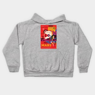 Mars Retro Poster Kids Hoodie